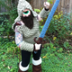 Illustration for article titled Crocheted cyclops costume brings out the softer side of swordplay
